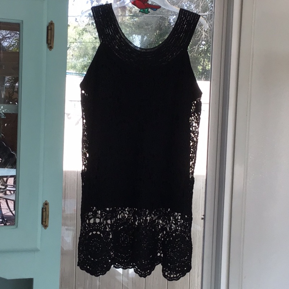 Black Crochet Top